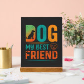 Hond Mijn Beste Vriend Retro Design Acryl Bord (Huwelijk)