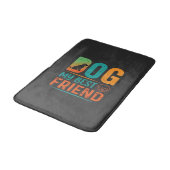 Hond Mijn Beste Vriend Retro Design Badmat (Gekanteld)