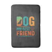 Hond Mijn Beste Vriend Retro Design Badmat (Voorkant Verticaal)