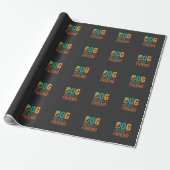 Hond Mijn Beste Vriend Retro Design Cadeaupapier (Uitgerold)