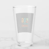 Hond Mijn Beste Vriend Retro Design Glas (Achterkant)