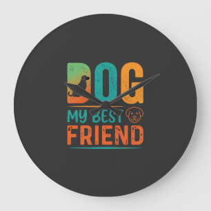 Hond Mijn Beste Vriend Retro Design Grote Klok