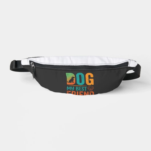 Hond Mijn Beste Vriend Retro Design Heuptasje (Voorkant)
