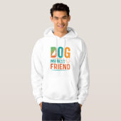Hond Mijn Beste Vriend Retro Design Hoodie (Voorkant volledig)