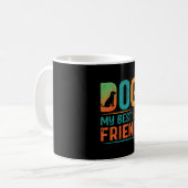 Hond Mijn Beste Vriend Retro Design Koffiemok (Voorkant links)