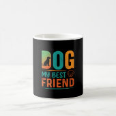 Hond Mijn Beste Vriend Retro Design Koffiemok (Center)