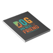 Hond Mijn Beste Vriend Retro Design Notitieblok (Schuin)