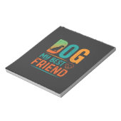 Hond Mijn Beste Vriend Retro Design Notitieblok (Linkerzijde)