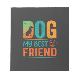 Hond Mijn Beste Vriend Retro Design Notitieblok