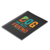 Hond Mijn Beste Vriend Retro Design Notitieboek (Linkerzijde)