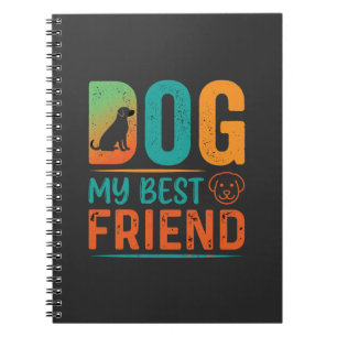 Hond Mijn Beste Vriend Retro Design Notitieboek