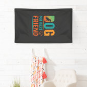 Hond Mijn Beste Vriend Retro Design Spandoek (Insitu)