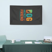 Hond Mijn Beste Vriend Retro Design Spandoek (Beurs)
