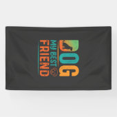 Hond Mijn Beste Vriend Retro Design Spandoek (Horizontaal)