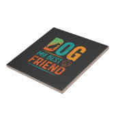 Hond Mijn Beste Vriend Retro Design Tegeltje (Zijkant)