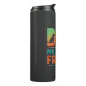 Hond Mijn Beste Vriend Retro Design Thermosbeker (Gedraaid links)