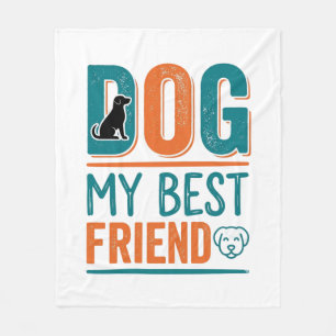 Hond Mijn Beste Vriend Vintage Hond Liefhebber Shi Fleece Deken