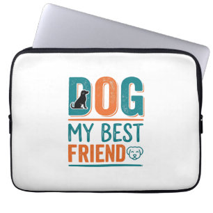 Hond Mijn Beste Vriend Vintage Hond Liefhebber Shi Laptop Sleeve