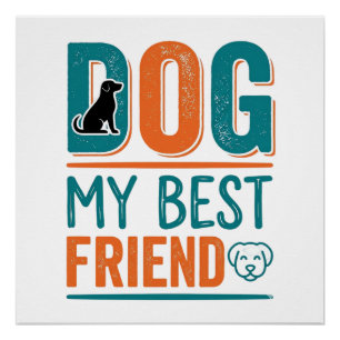 Hond Mijn Beste Vriend Vintage Hond Liefhebber Shi Perfect Poster