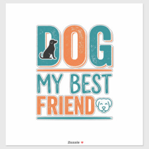 Hond Mijn Beste Vriend Vintage Hond Liefhebber Shi Sticker