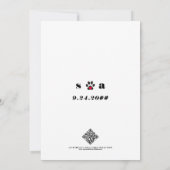 Hond Mijn Mens Getting Married Foto Collage Bruilo Save The Date (Achterkant)