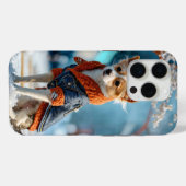 Hond Modeshow – Schattige Cartoon Winter Scene  Case-Mate iPhone Case (Achterkant (horizontaal))