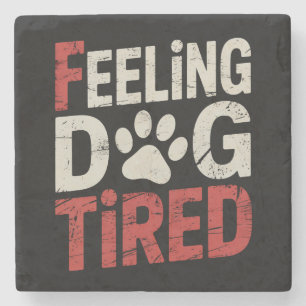 Hond Moe Fun Retro Vintage Stenen Onderzetter