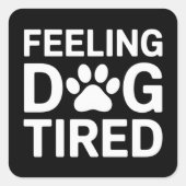 Hond Moe Vierkante Sticker (Voorkant)