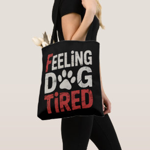 Hond Moe Voelend Grappig Retro Vintage Tote Bag