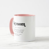 Hond Moeder Aangepaste Foto en Tekst Mok (Voorkant links)