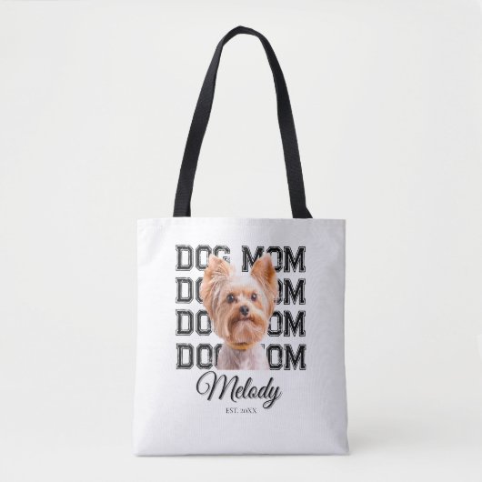 Hond Moeder Aangepaste Foto Tote Bag (Voorkant)