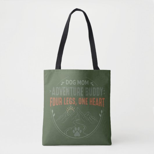 Hond Moeder Avontuur Buddy Vier poten, één hart. Tote Bag (Voorkant)