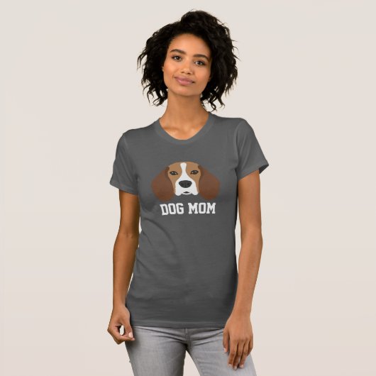 Hond Moeder Beagle Moederdag T-shirt (Voorkant volledig)