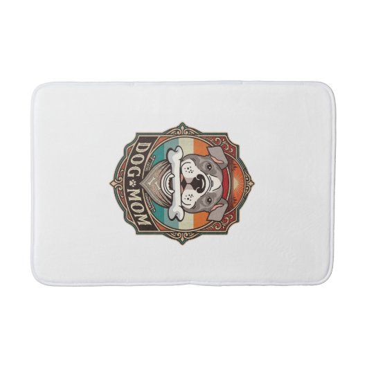Hond Moeder Bot Bandana Vintage Frame_1 Badmat (Voorkant)