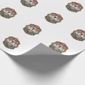 Hond Moeder Bot Bandana Vintage Frame_1 Cadeaupapier (Hoek)