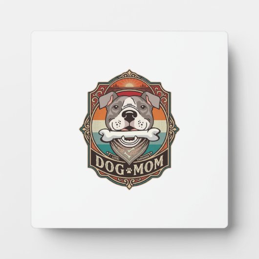 Hond Moeder Bot Bandana Vintage Frame_1 Fotoplaat (Voorkant)