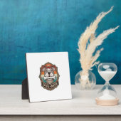 Hond Moeder Bot Bandana Vintage Frame_1 Fotoplaat (Insitu)