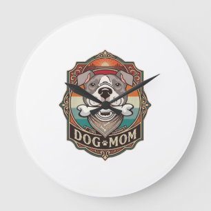Hond Moeder Bot Bandana Vintage Frame_1 Grote Klok
