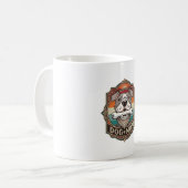 Hond Moeder Bot Bandana Vintage Frame_1 Koffiemok (Voorkant links)