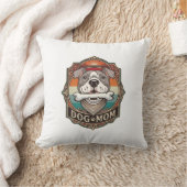 Hond Moeder Bot Bandana Vintage Frame_1 Kussen (Deken)