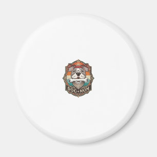 Hond Moeder Bot Bandana Vintage Frame_1 Magneet
