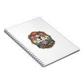 Hond Moeder Bot Bandana Vintage Frame_1 Notitieboek (Rechterzijde)