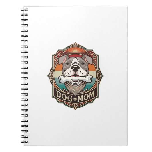 Hond Moeder Bot Bandana Vintage Frame_1 Notitieboek (Voorkant)