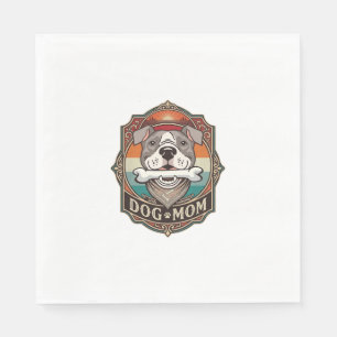 Hond Moeder Bot Bandana Vintage Frame_1 Servet