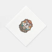 Hond Moeder Bot Bandana Vintage Frame_1 Servet (Hoek)