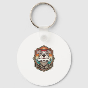 Hond Moeder Bot Bandana Vintage Frame_1 Sleutelhanger