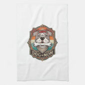 Hond Moeder Bot Bandana Vintage Frame_1 Theedoek (Verticaal)