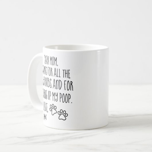 Hond Moeder Cadeau, Moederdag Hond Moeder Geperson Koffiemok (Voorkant links)