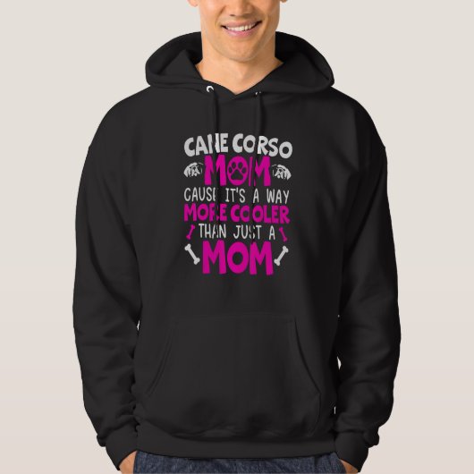 Hond Moeder Cane Corso Moeder Hond Ras Mastiff Hoodie (Voorkant)