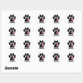 Hond Moeder Classic Ronde Sticker (Vel)